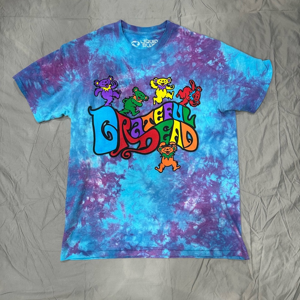 Liquid Blue Kids Tie-Dye Grateful Dead T-Shirt - Blue and Purple